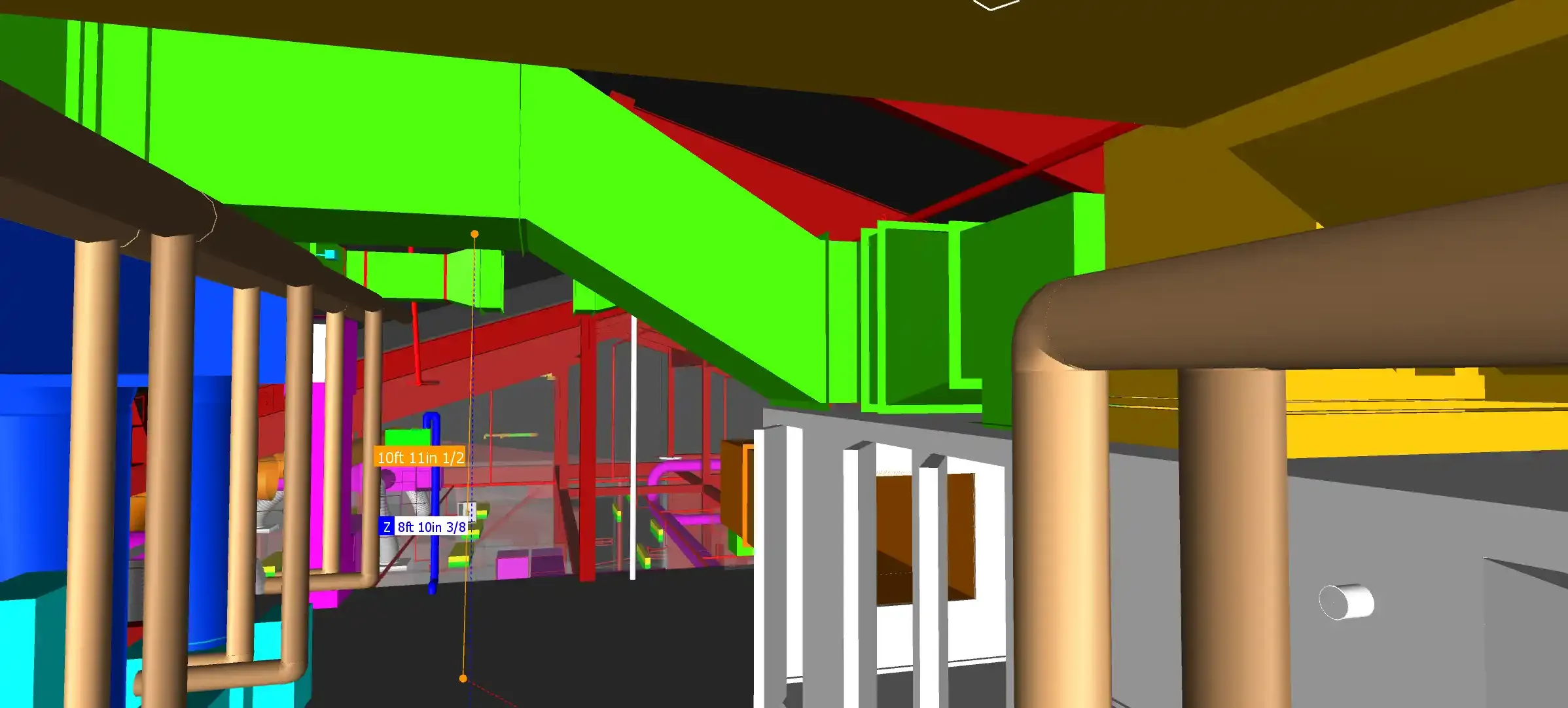 Photo of 3D rendering of the mechanical attic of the new wing.