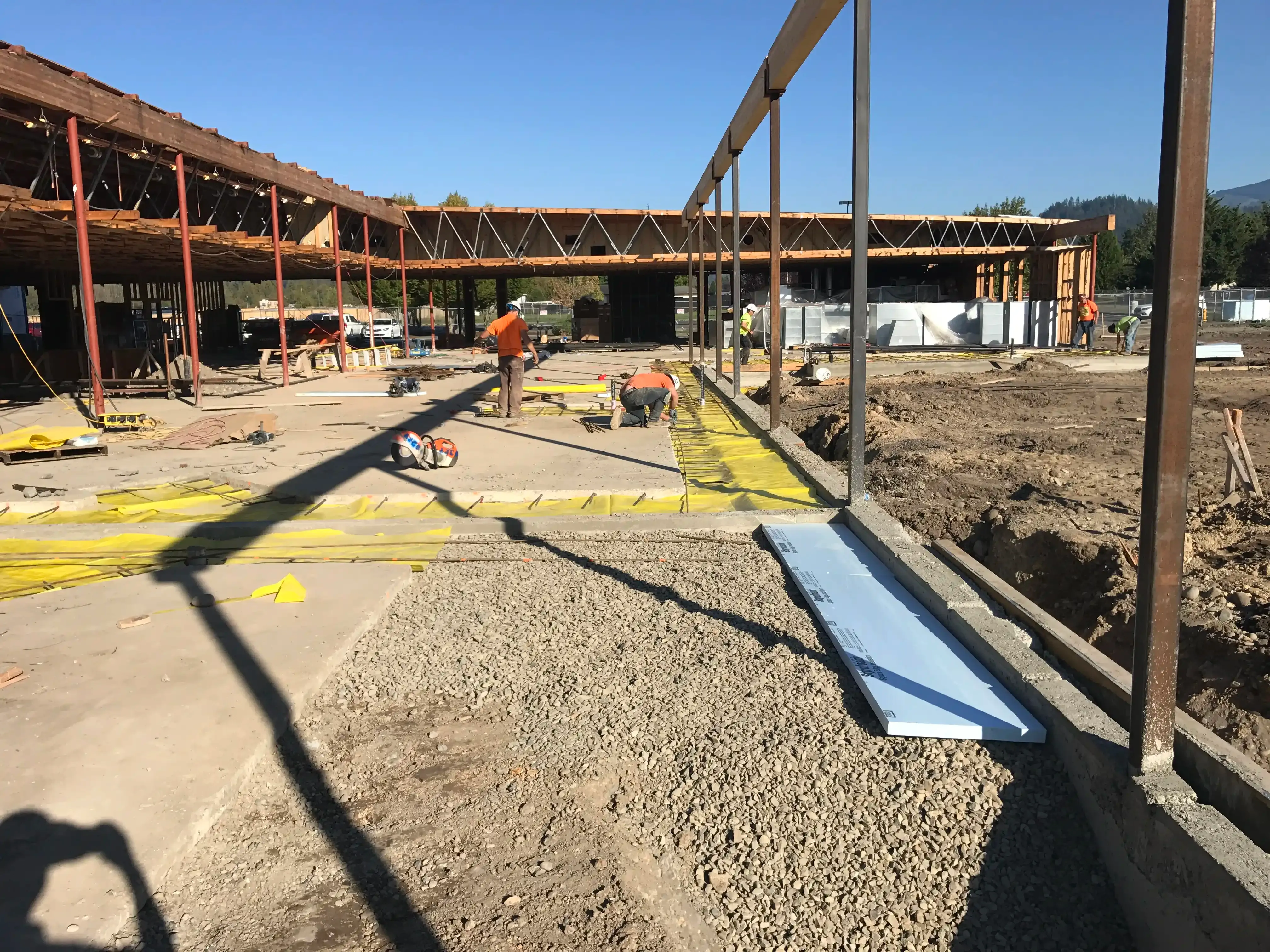 Photo of replacement concrete slab-work in progress. Photo of replacement concrete slab-work in progress.