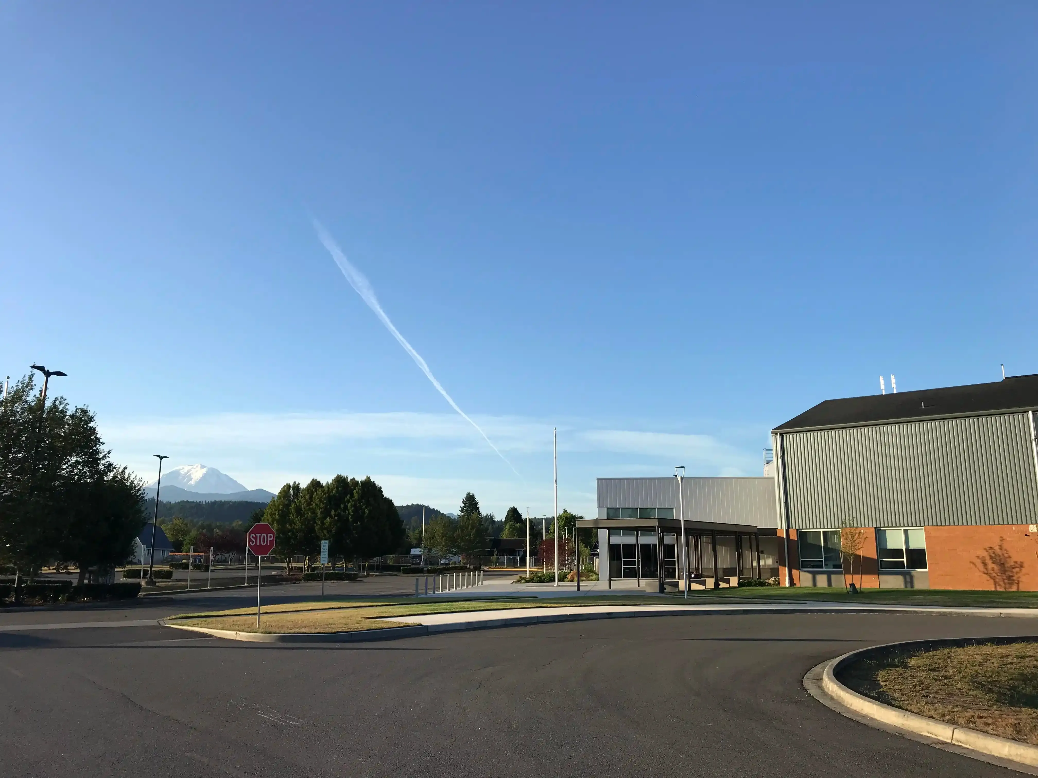 Photo of the completed main entrance as seen from the north. Photo of the completed main entrance as seen from the north.