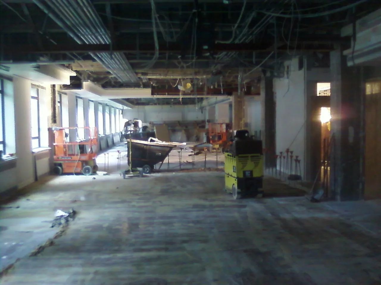 Clean Demo Photo of first floor of building, cleaned up after demolition